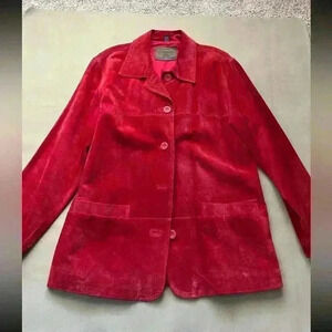 VTG Red Suede Jacket Suede Jacket
